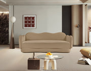 Bloom 82" Velvet Upholstered Upholstered Sofa in Camel - 44007Camel-S