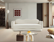Bloom 82" Velvet Upholstered Upholstered Sofa in Cream - 44007Cream-S