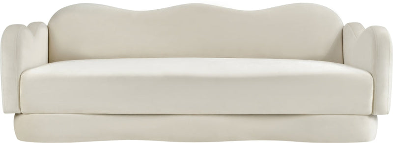 Bloom 82" Velvet Upholstered Upholstered Sofa in Cream - 44007Cream-S