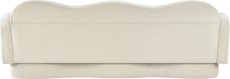 Bloom 82" Velvet Upholstered Upholstered Sofa in Cream - 44007Cream-S