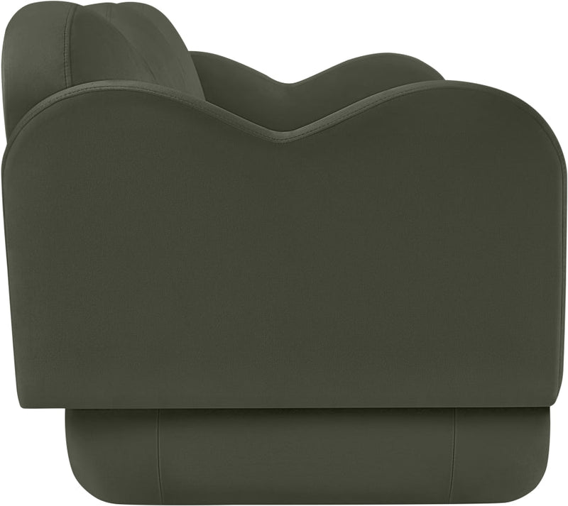 Bloom 82" Velvet Upholstered Upholstered Sofa in Green - 44007Green-S