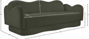Bloom 82" Velvet Upholstered Upholstered Sofa in Green - 44007Green-S