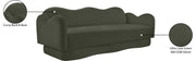 Bloom 82" Velvet Upholstered Upholstered Sofa in Green - 44007Green-S