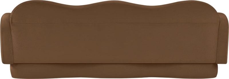 Bloom 82" Velvet Upholstered Upholstered Sofa in Saddle - 44007Saddle-S