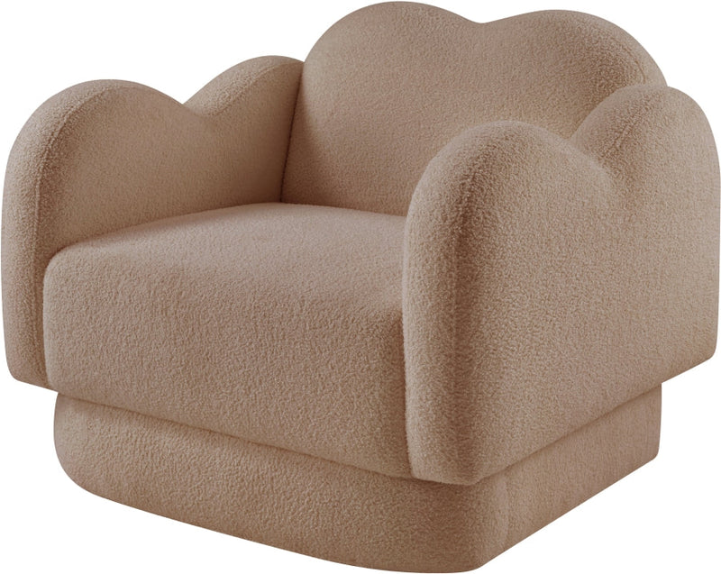 Bloom Teddy Fabric Upholstered Accent Chair in Beige - 44006Beige-C
