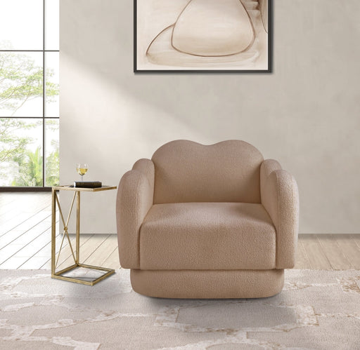 Bloom Teddy Fabric Upholstered Accent Chair in Beige - 44006Beige-C