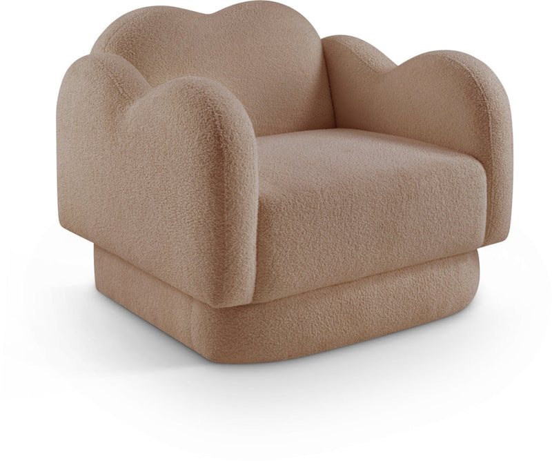 Bloom Teddy Fabric Upholstered Accent Chair in Beige - 44006Beige-C