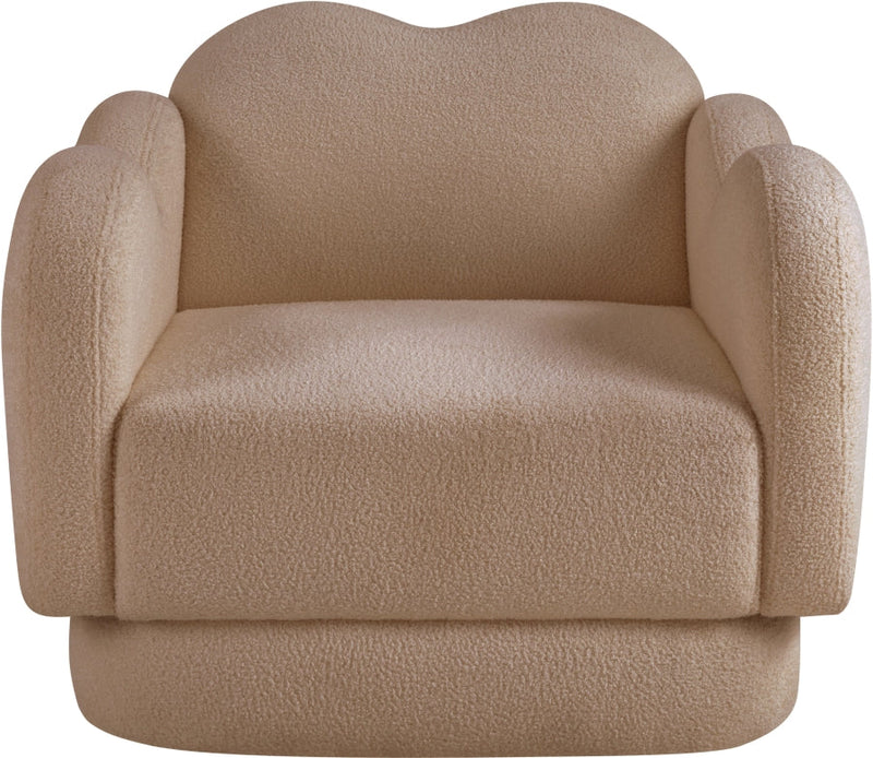 Bloom Teddy Fabric Upholstered Accent Chair in Beige - 44006Beige-C
