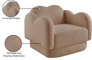 Bloom Teddy Fabric Upholstered Accent Chair in Beige - 44006Beige-C