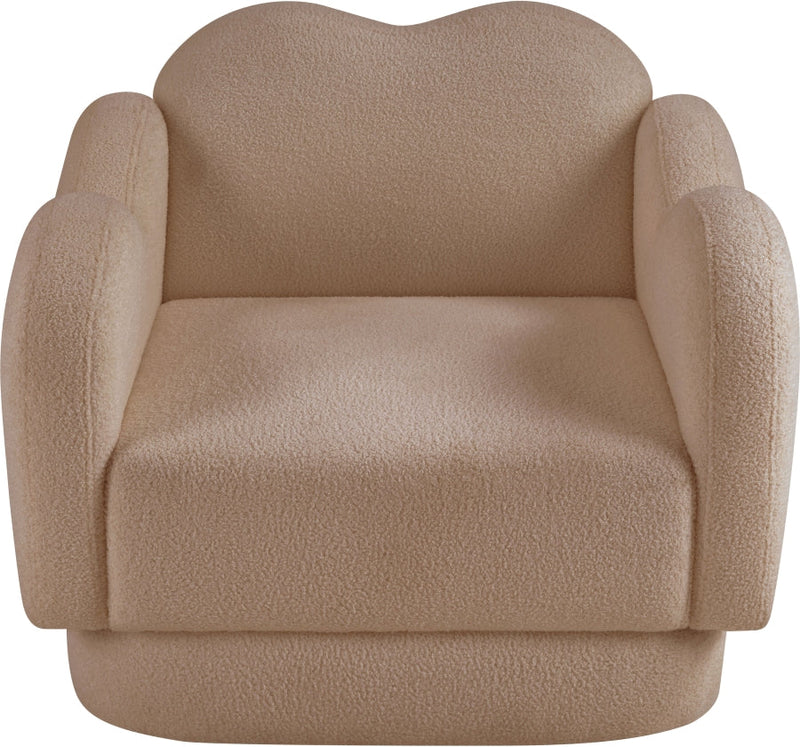 Bloom Teddy Fabric Upholstered Accent Chair in Beige - 44006Beige-C