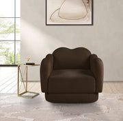 Bloom Teddy Fabric Upholstered Accent Chair in Brown - 44006Brown-C