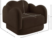 Bloom Teddy Fabric Upholstered Accent Chair in Brown - 44006Brown-C