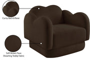 Bloom Teddy Fabric Upholstered Accent Chair in Brown - 44006Brown-C