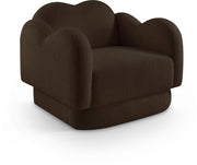 Bloom Teddy Fabric Upholstered Accent Chair in Brown - 44006Brown-C