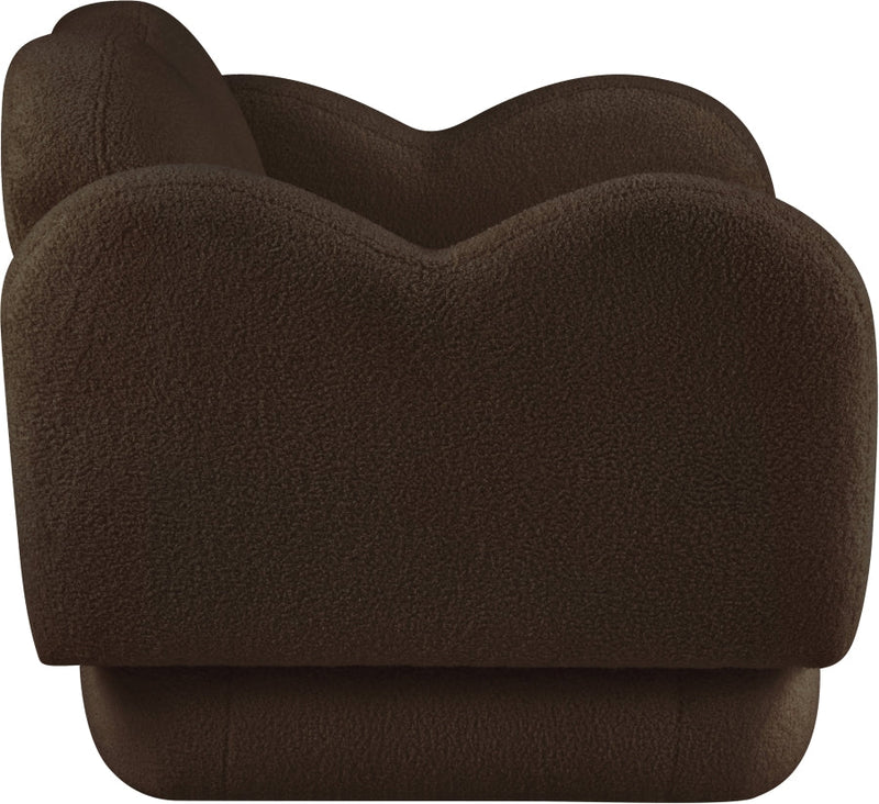 Bloom Teddy Fabric Upholstered Accent Chair in Brown - 44006Brown-C