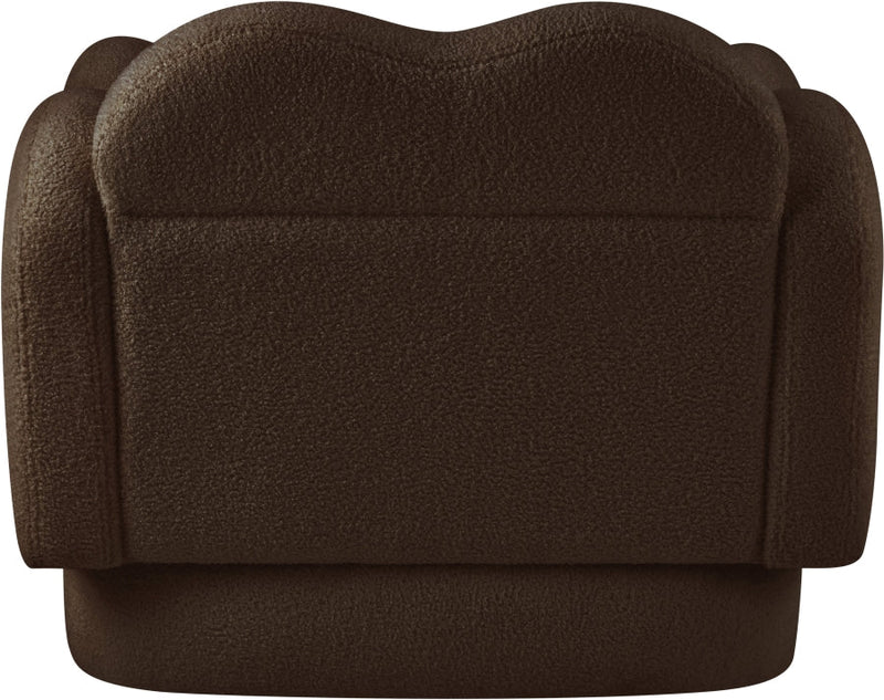 Bloom Teddy Fabric Upholstered Accent Chair in Brown - 44006Brown-C