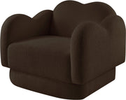 Bloom Teddy Fabric Upholstered Accent Chair in Brown - 44006Brown-C