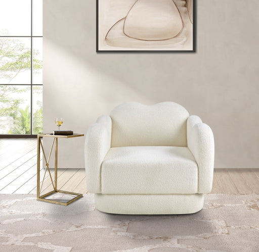Bloom Teddy Fabric Upholstered Accent Chair in Cream - 44006Cream-C
