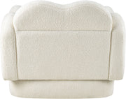Bloom Teddy Fabric Upholstered Accent Chair in Cream - 44006Cream-C