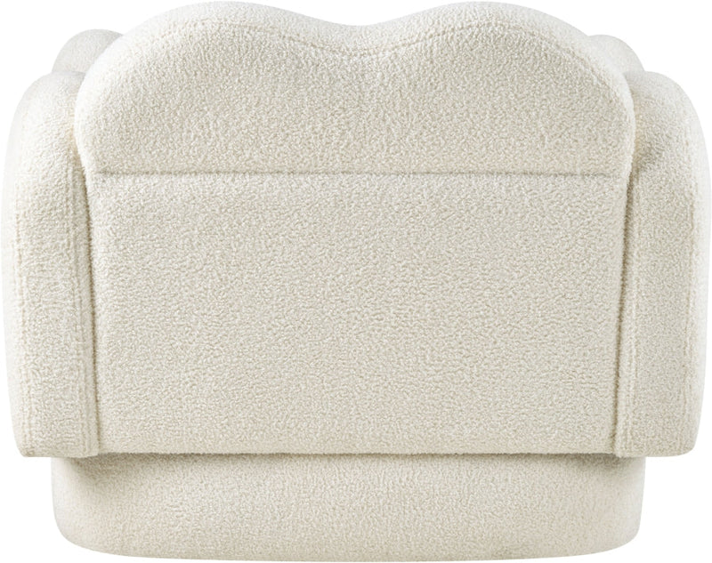 Bloom Teddy Fabric Upholstered Accent Chair in Cream - 44006Cream-C