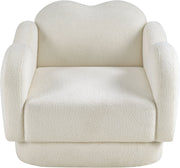 Bloom Teddy Fabric Upholstered Accent Chair in Cream - 44006Cream-C