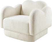 Bloom Teddy Fabric Upholstered Accent Chair in Cream - 44006Cream-C