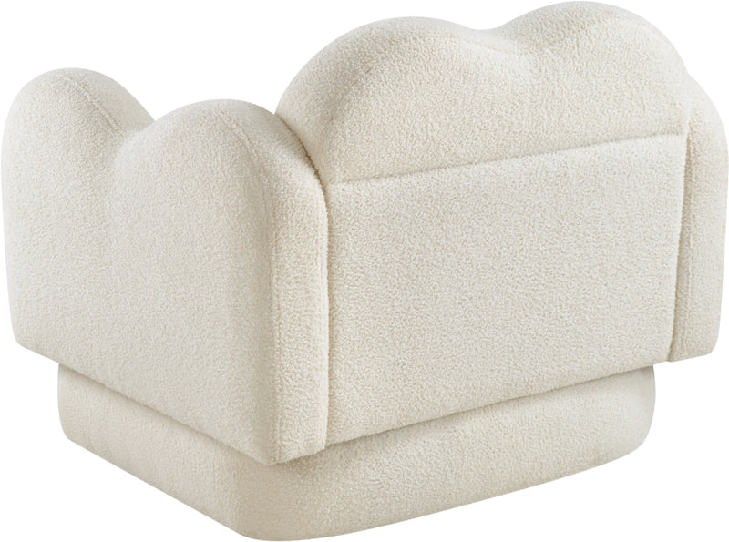 Bloom Teddy Fabric Upholstered Accent Chair in Cream - 44006Cream-C