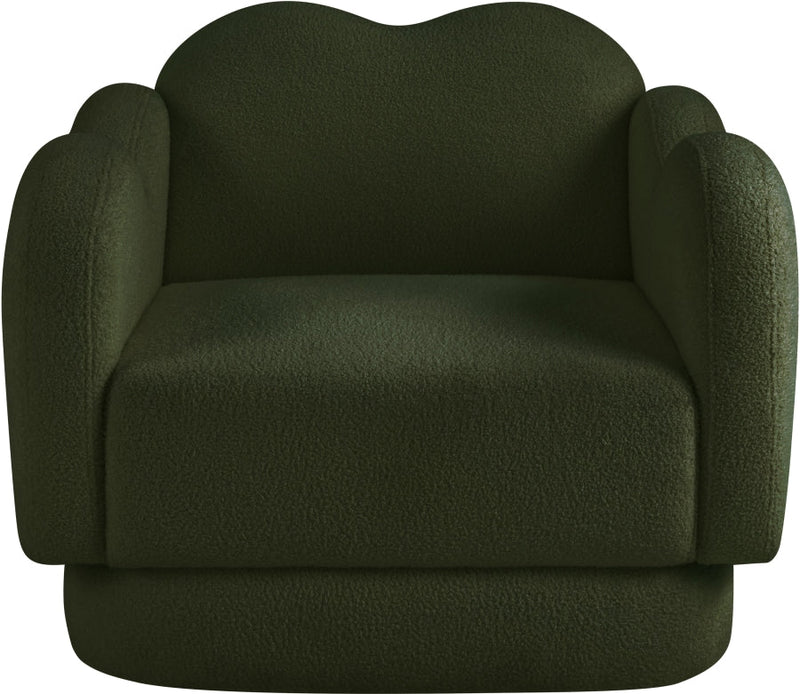 Bloom Teddy Fabric Upholstered Accent Chair in Green - 44006Green-C