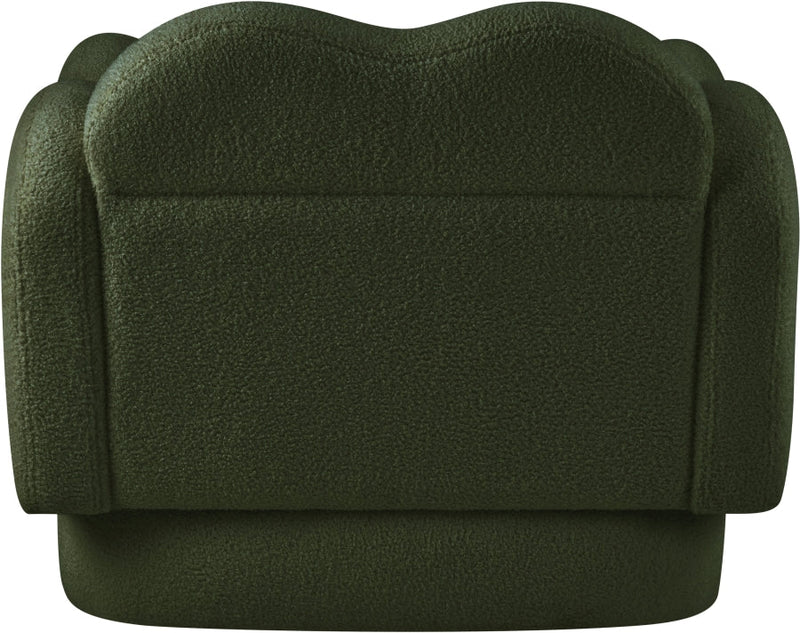 Bloom Teddy Fabric Upholstered Accent Chair in Green - 44006Green-C
