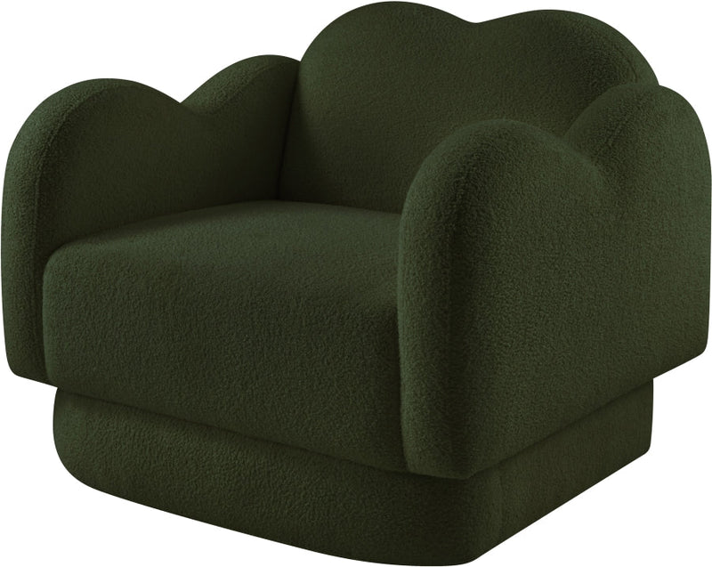Bloom Teddy Fabric Upholstered Accent Chair in Green - 44006Green-C