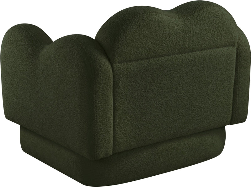 Bloom Teddy Fabric Upholstered Accent Chair in Green - 44006Green-C