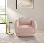 Bloom Teddy Fabric Upholstered Accent Chair in Pink - 44006Pink-C