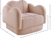 Bloom Teddy Fabric Upholstered Accent Chair in Pink - 44006Pink-C