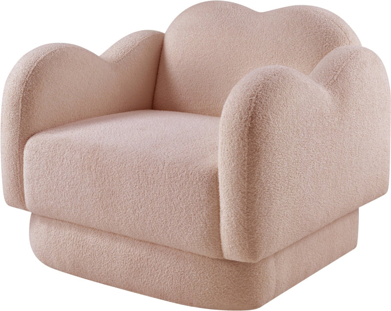 Bloom Teddy Fabric Upholstered Accent Chair in Pink - 44006Pink-C