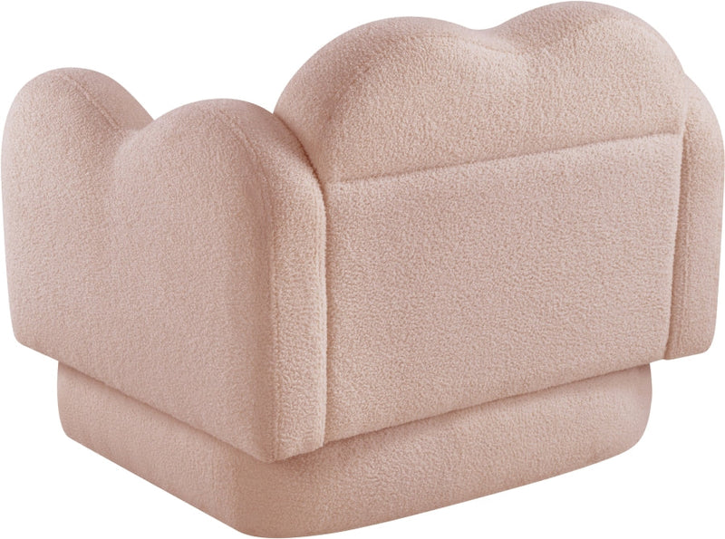 Bloom Teddy Fabric Upholstered Accent Chair in Pink - 44006Pink-C