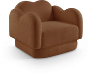 Bloom Teddy Fabric Upholstered Accent Chair in Saddle - 44006Saddle-C