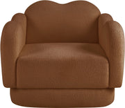 Bloom Teddy Fabric Upholstered Accent Chair in Saddle - 44006Saddle-C