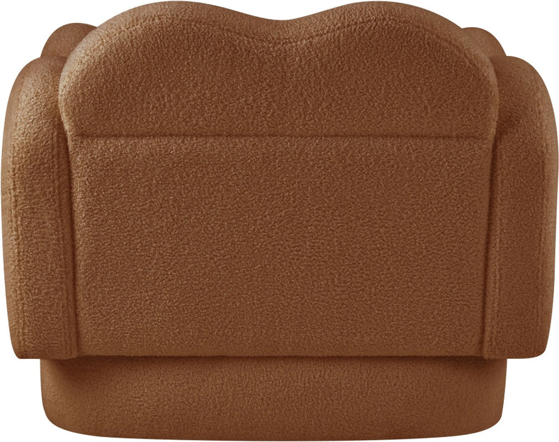 Bloom Teddy Fabric Upholstered Accent Chair in Saddle - 44006Saddle-C
