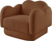 Bloom Teddy Fabric Upholstered Accent Chair in Saddle - 44006Saddle-C