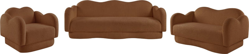 Bloom Teddy Fabric Upholstered Accent Chair in Saddle - 44006Saddle-C