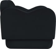 Bloom Velvet Upholstered Accent Chair in Black - 44007Black-C