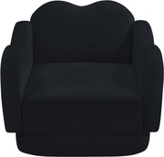 Bloom Velvet Upholstered Accent Chair in Black - 44007Black-C
