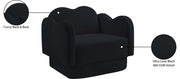 Bloom Velvet Upholstered Accent Chair in Black - 44007Black-C