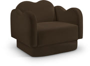 Bloom Velvet Upholstered Accent Chair in Brown - 44007Brown-C