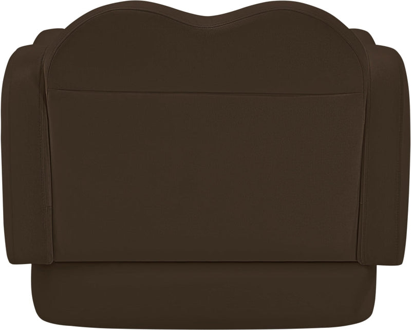 Bloom Velvet Upholstered Accent Chair in Brown - 44007Brown-C