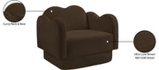 Bloom Velvet Upholstered Accent Chair in Brown - 44007Brown-C