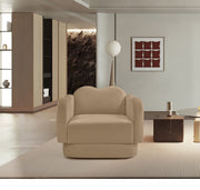 Bloom Velvet Upholstered Accent Chair in Camel - 44007Camel-C