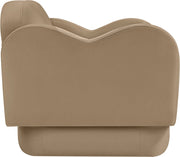 Bloom Velvet Upholstered Accent Chair in Camel - 44007Camel-C