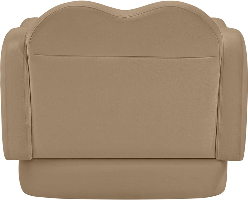 Bloom Velvet Upholstered Accent Chair in Camel - 44007Camel-C