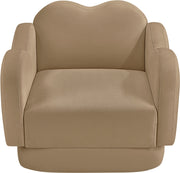 Bloom Velvet Upholstered Accent Chair in Camel - 44007Camel-C